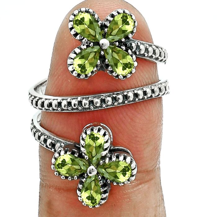 Peridot Ring size-7 EXR05715 R-1736, 3x5 mm