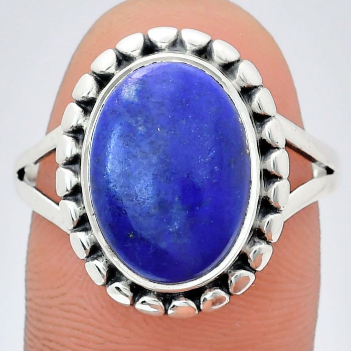 Lapis Lazuli Ring size-9.5 EXR05766 R-1071, 10x14 mm