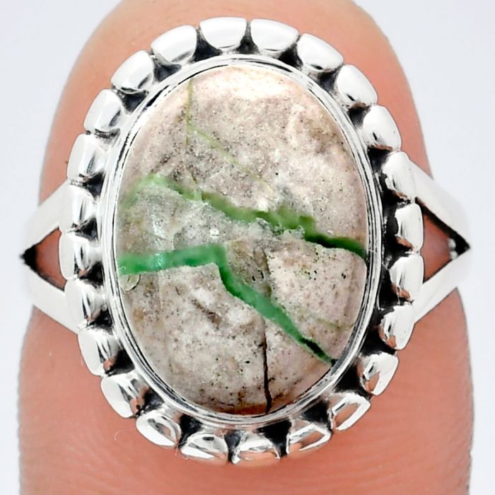 Utah Variscite Ring size-7 EXR05793 R-1071, 10x14 mm