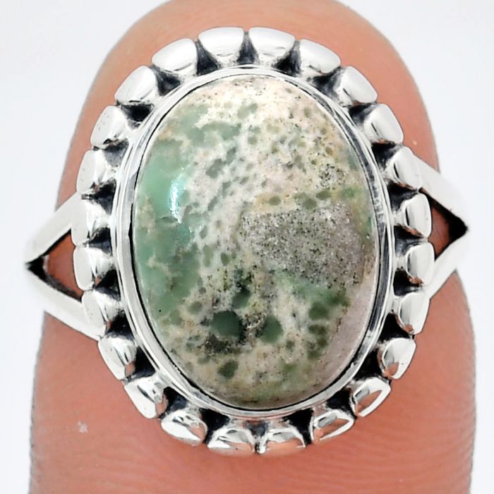 Utah Variscite Ring size-7 EXR05796 R-1071, 10x14 mm