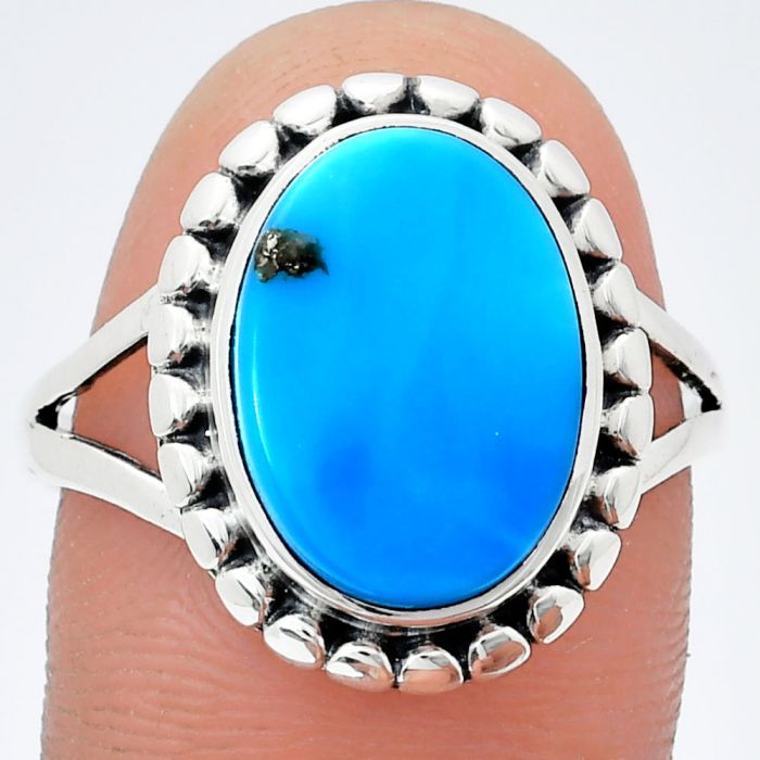 Sleeping Beauty Turquoise Ring size-9.5 EXR05805 R-1071, 10x14 mm