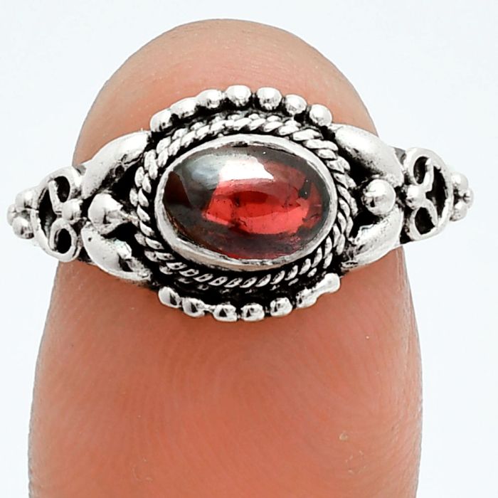 Ruby Glassfield Ring size-8 EXR06049 R-1286, 7x5 mm