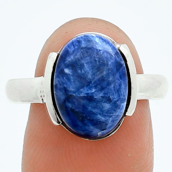 Sodalite Ring size-9.5 EXR06069 R-1173, 10x14 mm