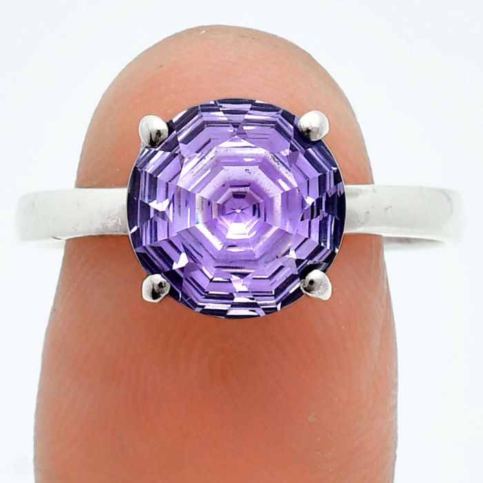 Amethyst Ring size-10 EXR06104 R-1019, 10x10 mm