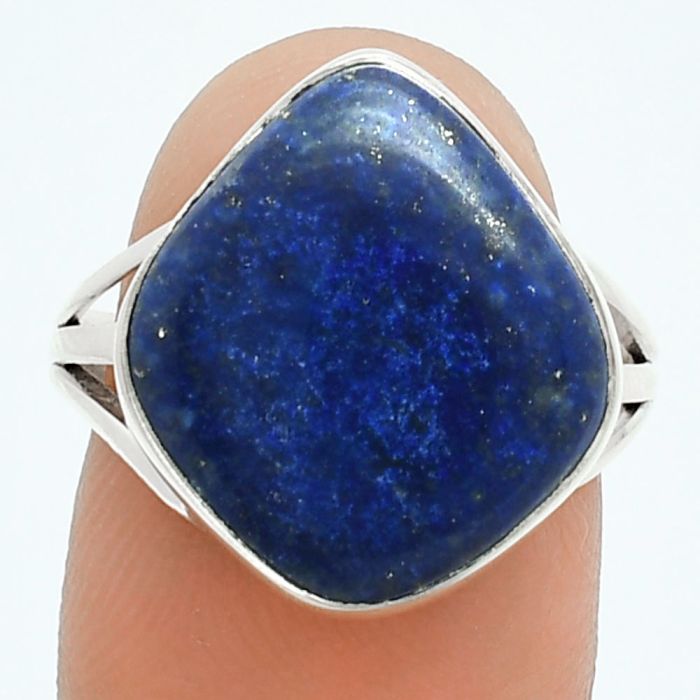 Lapis Lazuli Ring size-8 EXR06110 R-1003, 15x17 mm