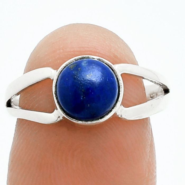 Lapis Lazuli Ring size-7 EXR06148 R-1002, 7x7 mm