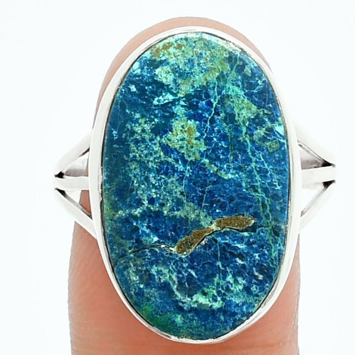 Shattuckite Ring size-10 EXR06161 R-1008, 14x22 mm