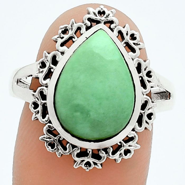 Utah Variscite Ring size-9 EXR06244 R-1114, 10x14 mm