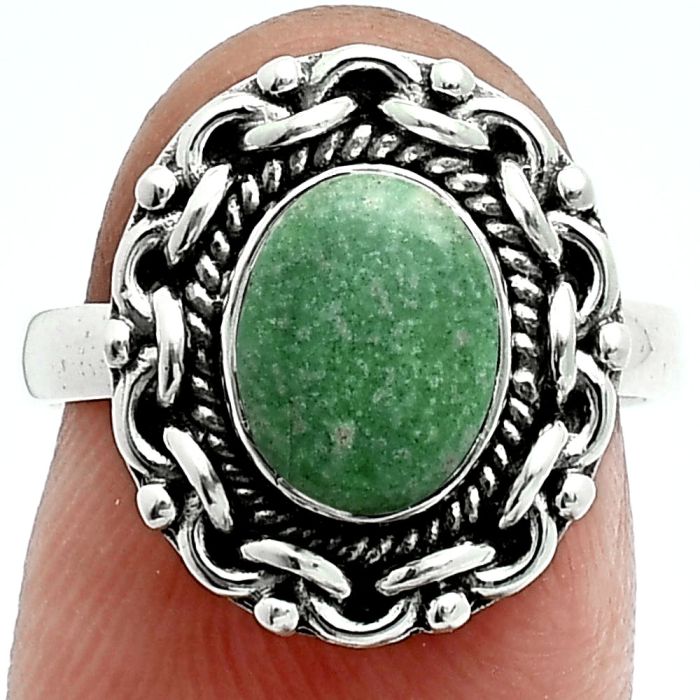 Utah Variscite Ring size-7 EXR06294 R-1667, 7x9 mm