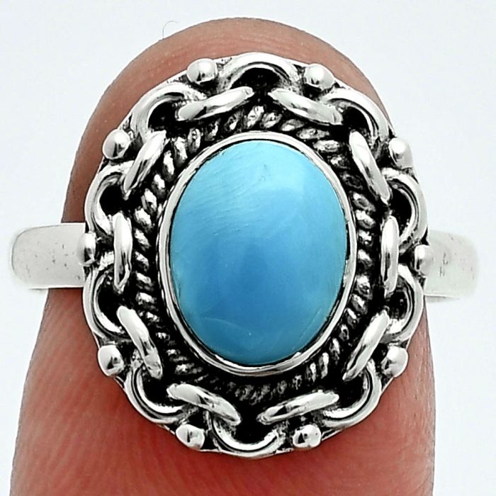 Sleeping Beauty Turquoise Ring size-8 EXR06324 R-1667, 7x9 mm