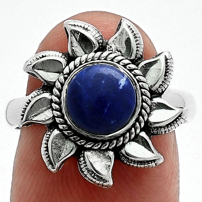 Lapis Lazuli Ring size-8 EXR06330 R-1617, 7x7 mm