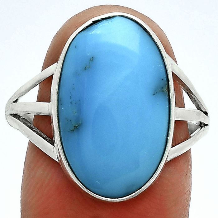 Natural Turquoise Morenci Mine Ring size-10 EXR06365 R-1003, 12x18 mm