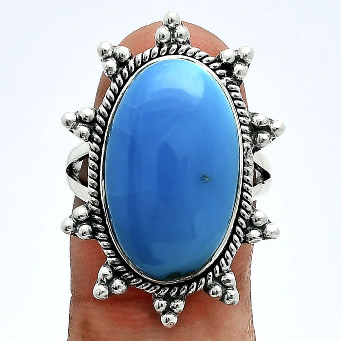 Sleeping Beauty Turquoise Ring size-8 EXR06369 R-1234, 12x20 mm