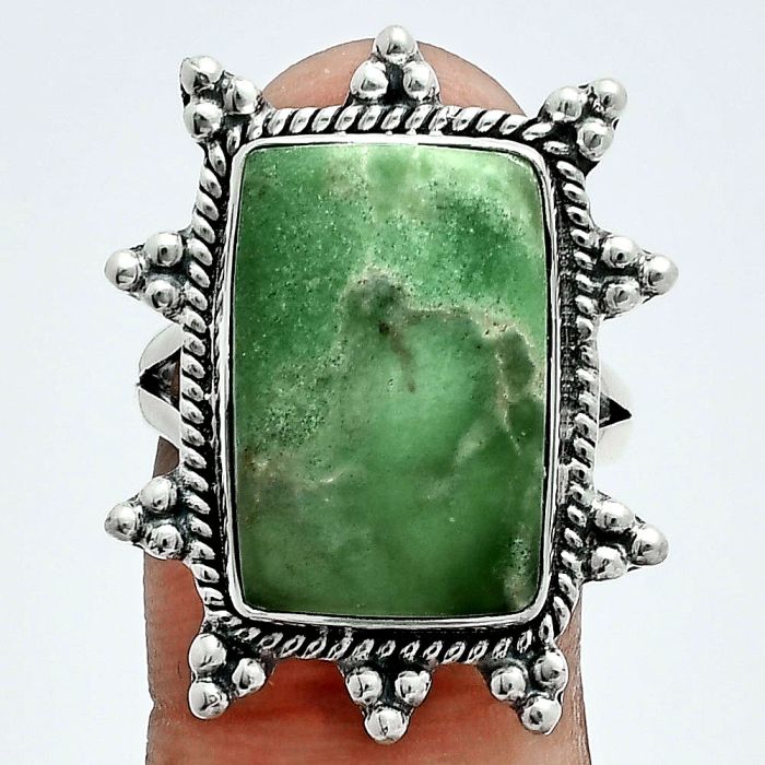 Utah Variscite Ring size-8 EXR06375 R-1234, 12x18 mm