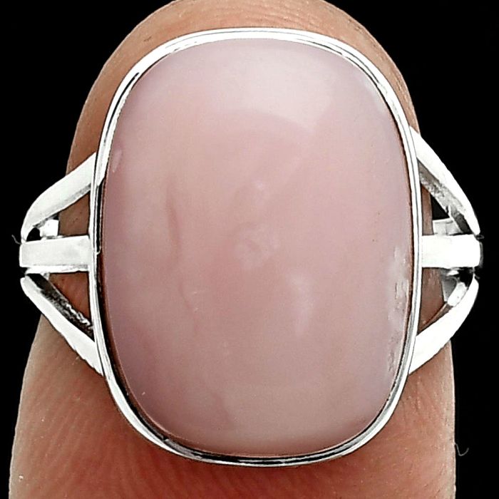 Pink Opal Ring size-6 EXR06382 R-1003, 12x16 mm