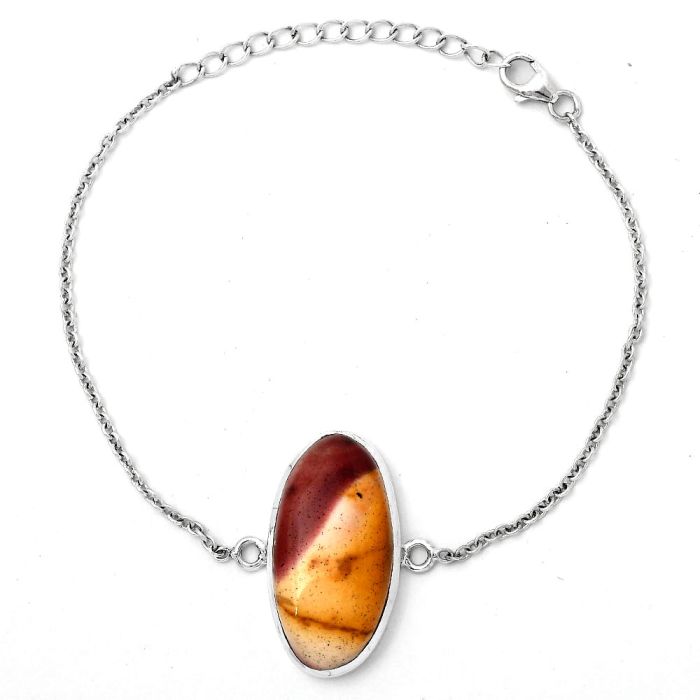 Natural Red Mookaite Bracelet SDB2946 B-1023, 14x27 mm