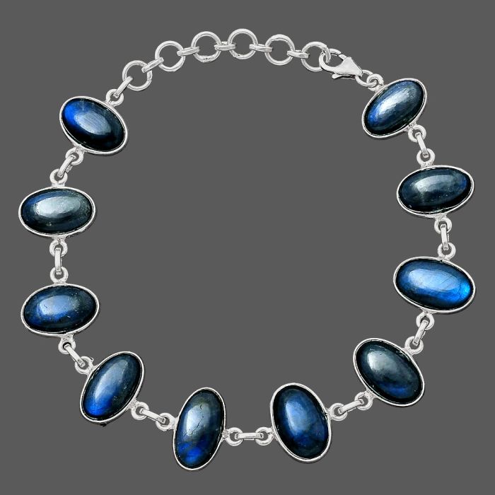 Blue Fire Labradorite Bracelet SDB4661 B-1001, 8x13 mm