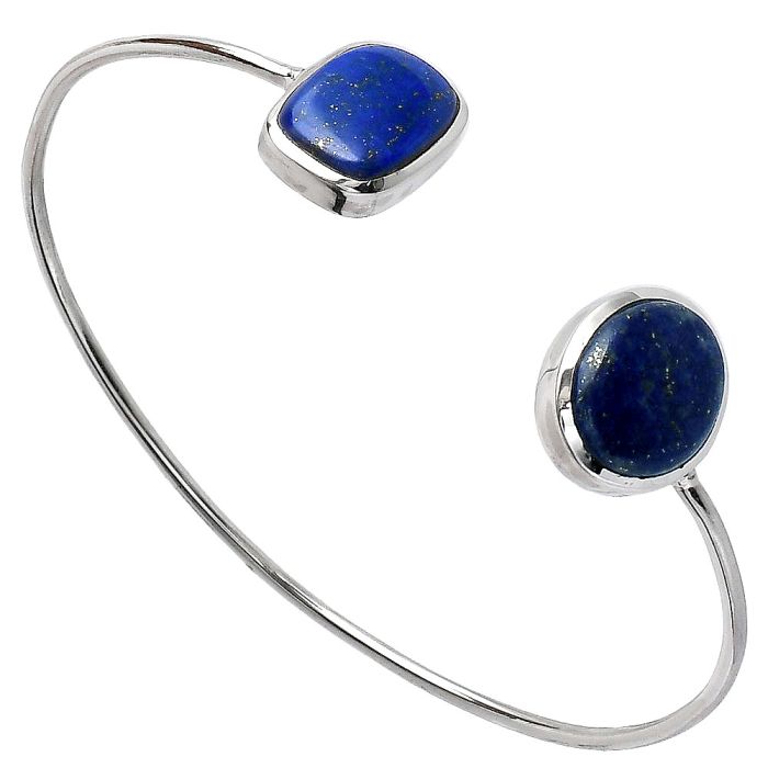 Lapis Lazuli Cuff Bangle Bracelet SDB5179 B-1004, 12x15 mm