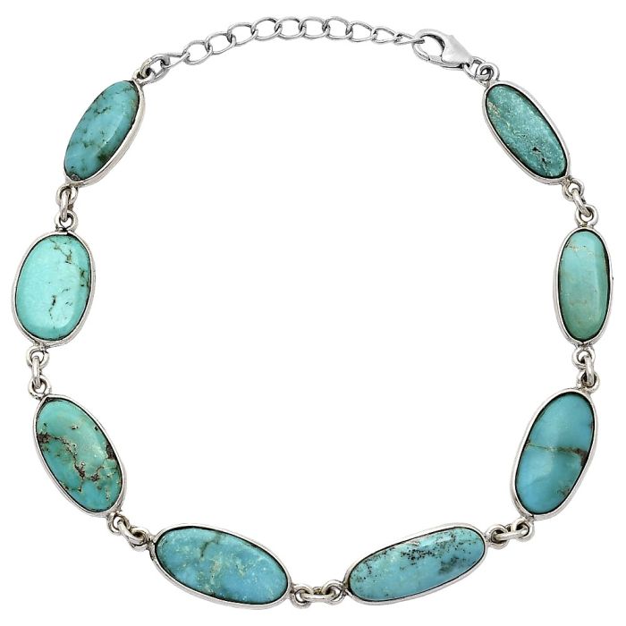 Natural Rare Turquoise Nevada Aztec Mt Bracelet SDB5183 B-1001, 8x16 mm