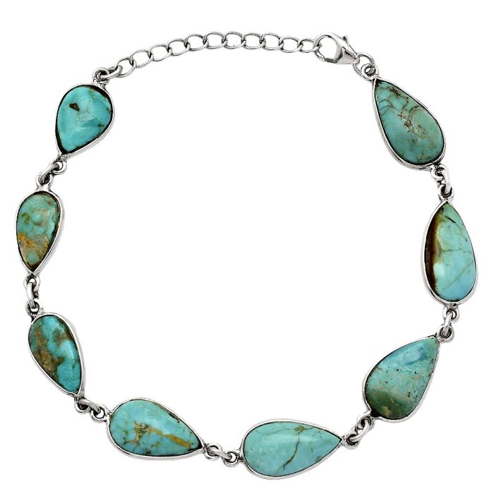 Natural Rare Turquoise Nevada Aztec Mt Bracelet SDB5200 B-1001, 8x15 mm