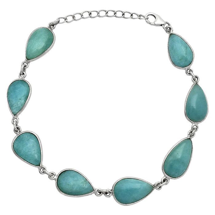 Paraiba Amazonite Bracelet SDB5206 B-1001, 9x14 mm