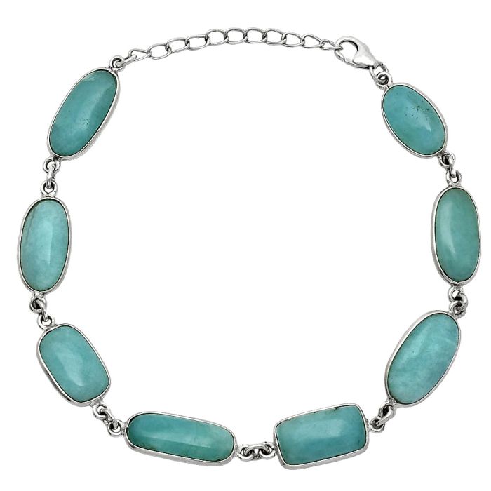 Paraiba Amazonite Bracelet SDB5207 B-1001, 8x16 mm