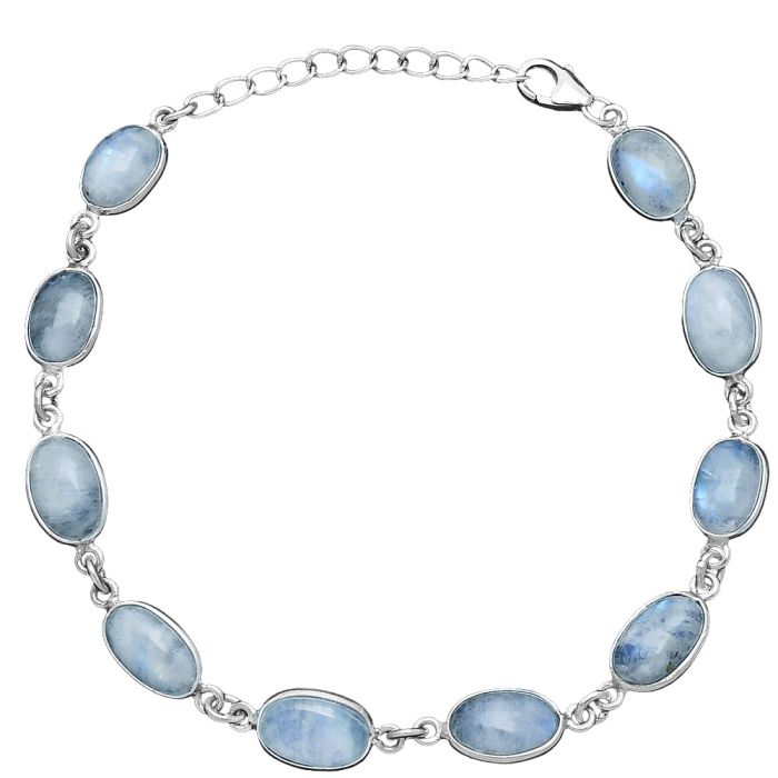 Rainbow Moonstone Bracelet SDB5223 B-1001, 7x10 mm