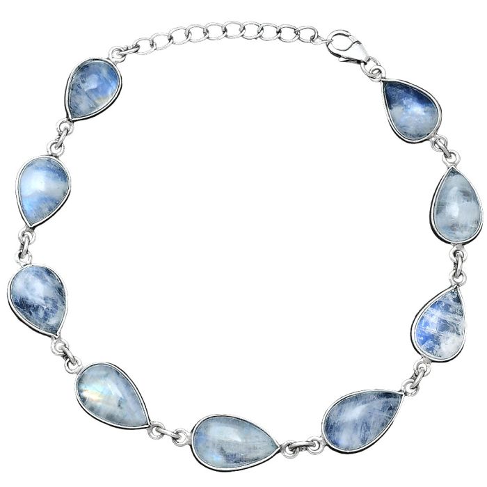 Rainbow Moonstone Bracelet SDB5224 B-1001, 8x13 mm