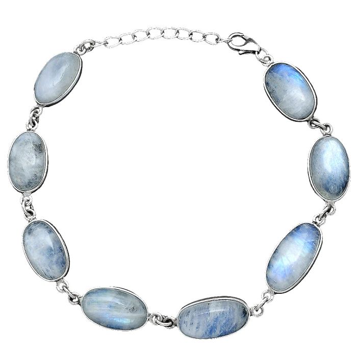 Rainbow Moonstone Bracelet SDB5266 B-1001, 8x16 mm