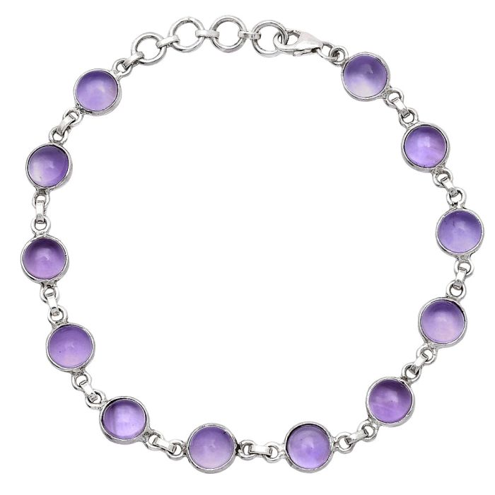 Amethyst Cab Bracelet SDB5286 B-1001, 7x7 mm