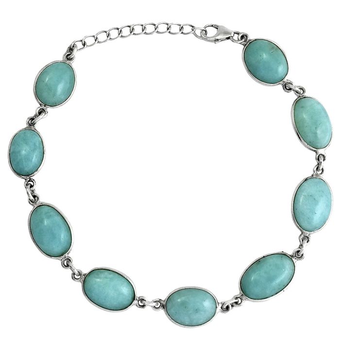 Paraiba Amazonite Bracelet SDB5337 B-1001, 8x14 mm