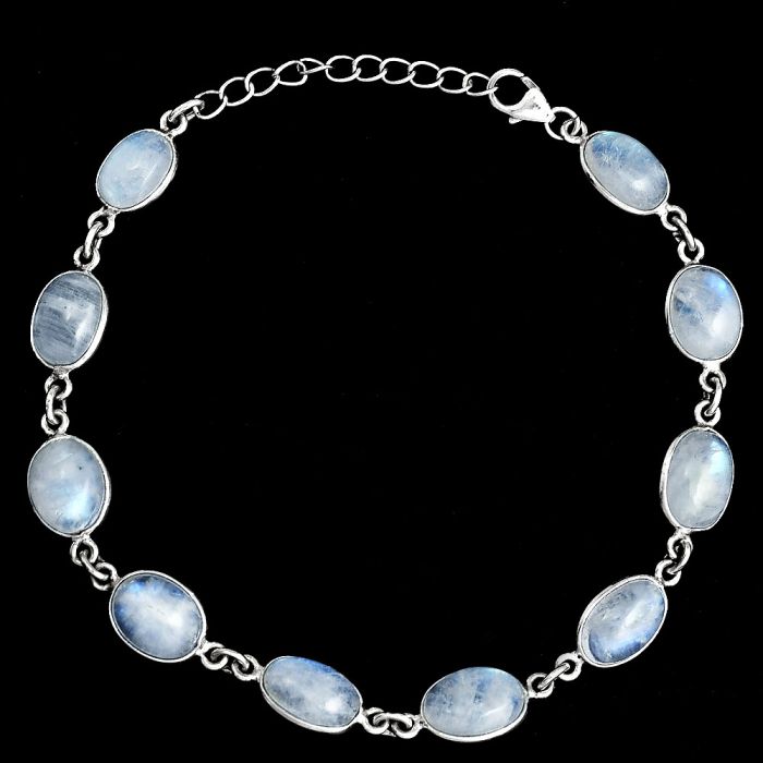 Rainbow Moonstone Bracelet SDB5341 B-1001, 7x10 mm