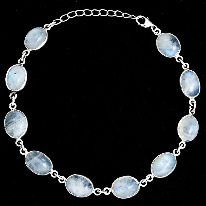 Rainbow Moonstone Bracelet SDB5342 B-1001, 8x10 mm