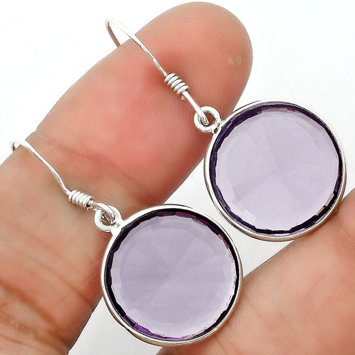 Natural Amethyst - Brazil Earrings SDE36268 E-1005, 16x16 mm