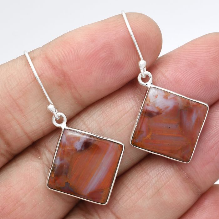 Natural Pietersite Earrings SDE40695 E-1001, 14x14 mm