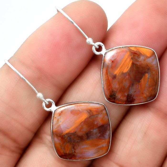 Natural Pietersite Earrings SDE40820 E-1001, 16x16 mm