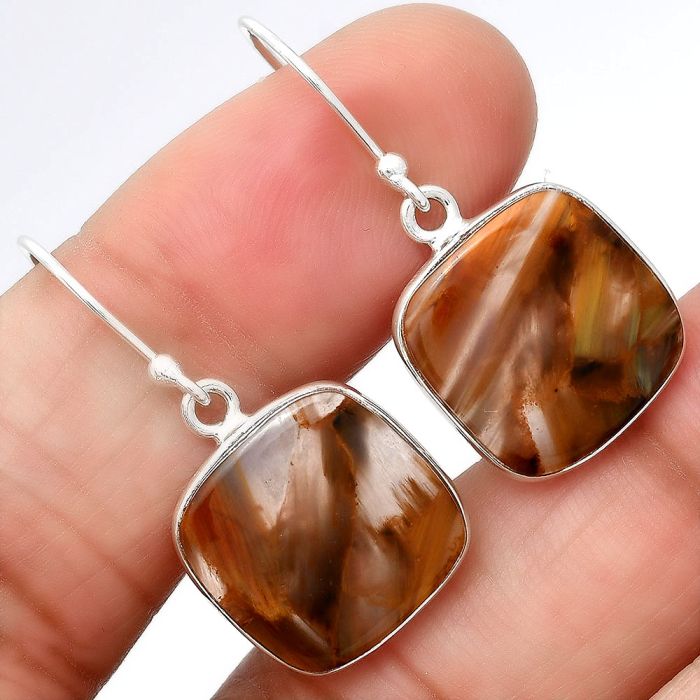 Natural Pietersite Earrings SDE40859 E-1001, 14x14 mm