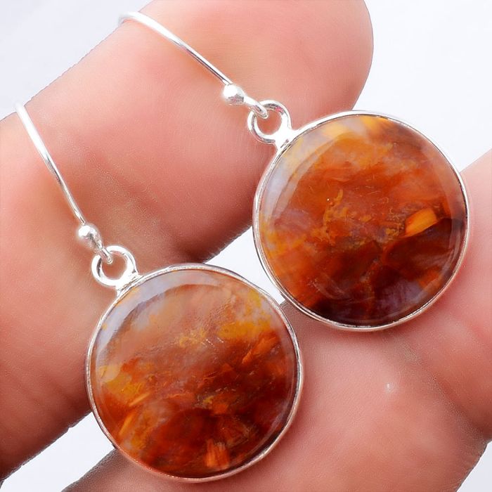 Natural Pietersite Earrings SDE40905 E-1001, 16x16 mm