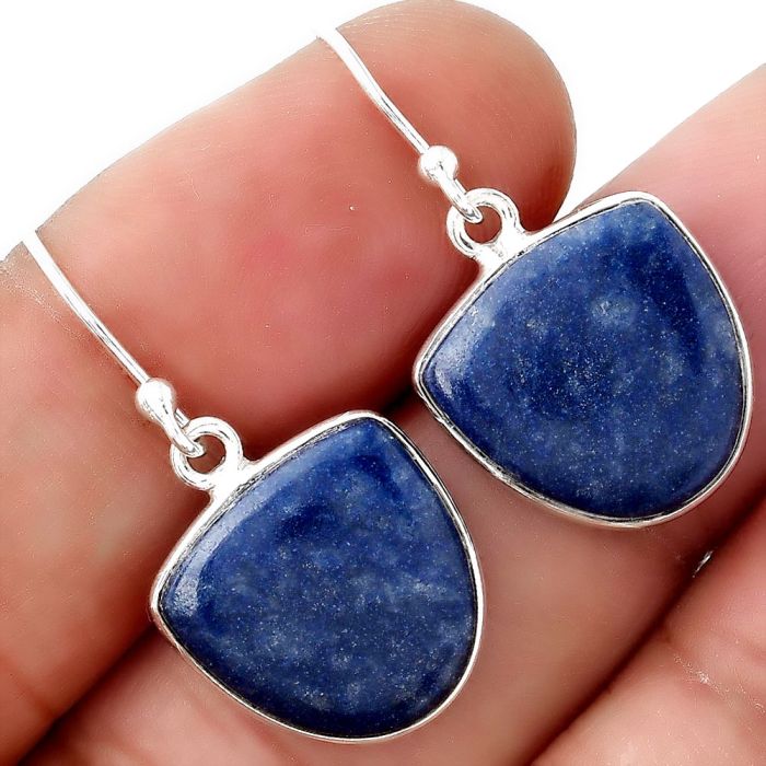 Natural Dumortierite Quartz Earrings SDE47742 E-1001, 14x14 mm