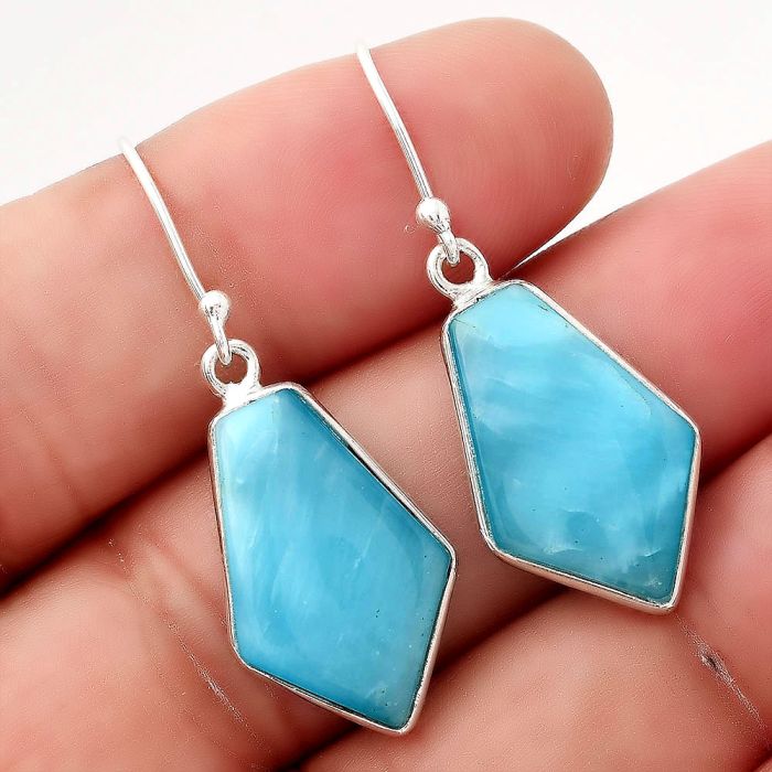 Natural Smithsonite Earrings SDE50501 E-1001, 13x21 mm