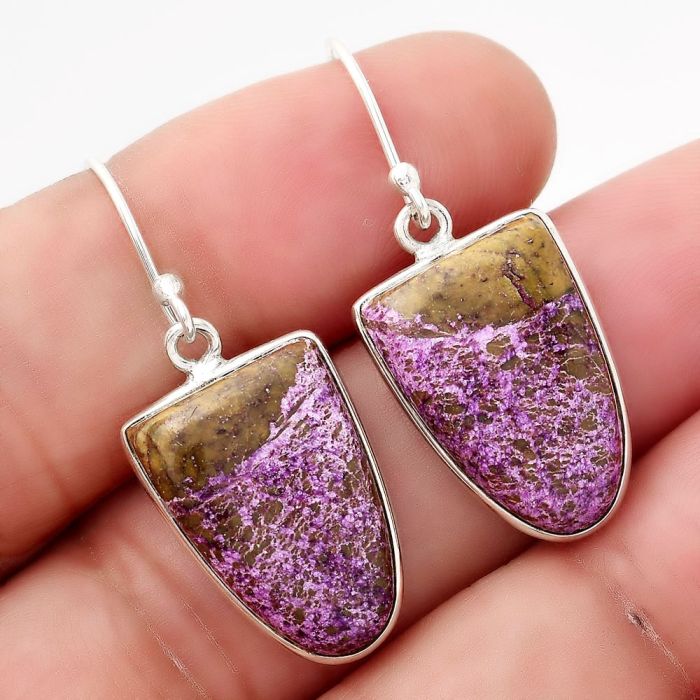 Natural Purpurite - South Africa Earrings SDE50541 E-1001, 13x19 mm