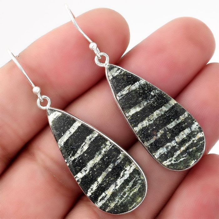 Natural Chrysotile Earrings SDE50827 E-1001, 13x31 mm