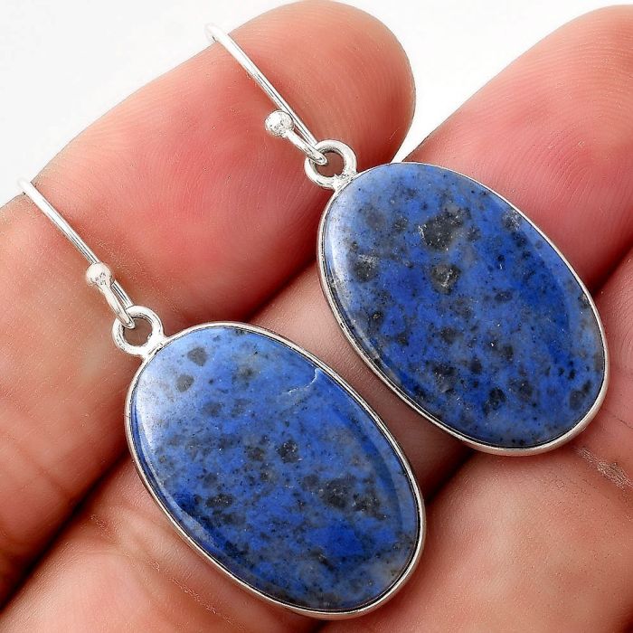 Natural Dumortierite Quartz Earrings SDE50980 E-1001, 14x22 mm