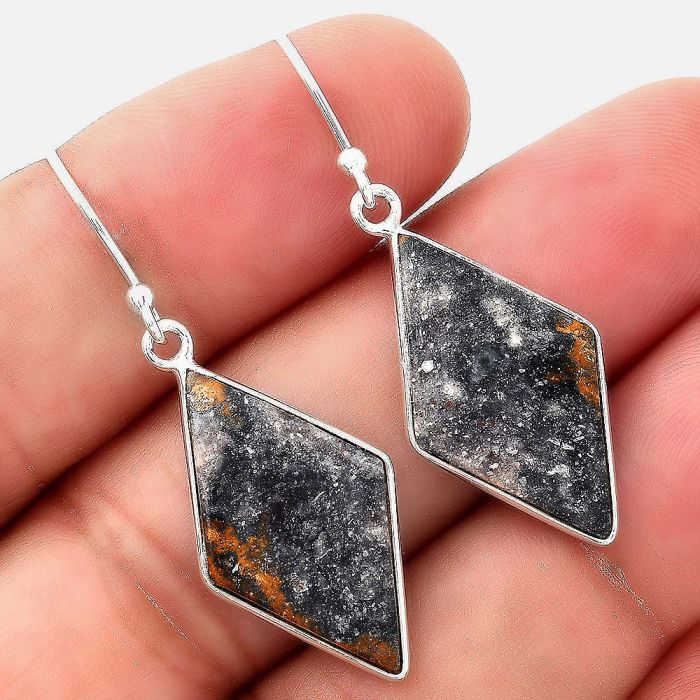 Natural Indian Blanket Jasper Earrings SDE51481 E-1001, 13x23 mm