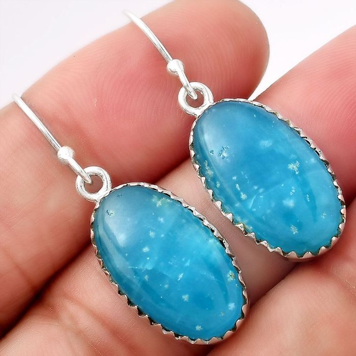 Natural Smithsonite Earrings SDE52744 E-1113, 12x20 mm