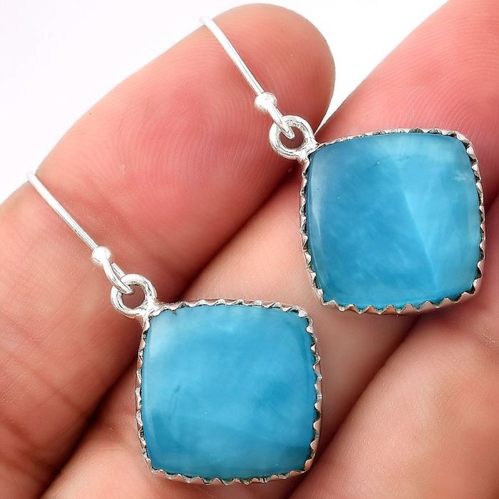 Natural Smithsonite Earrings SDE52746 E-1113, 15x15 mm