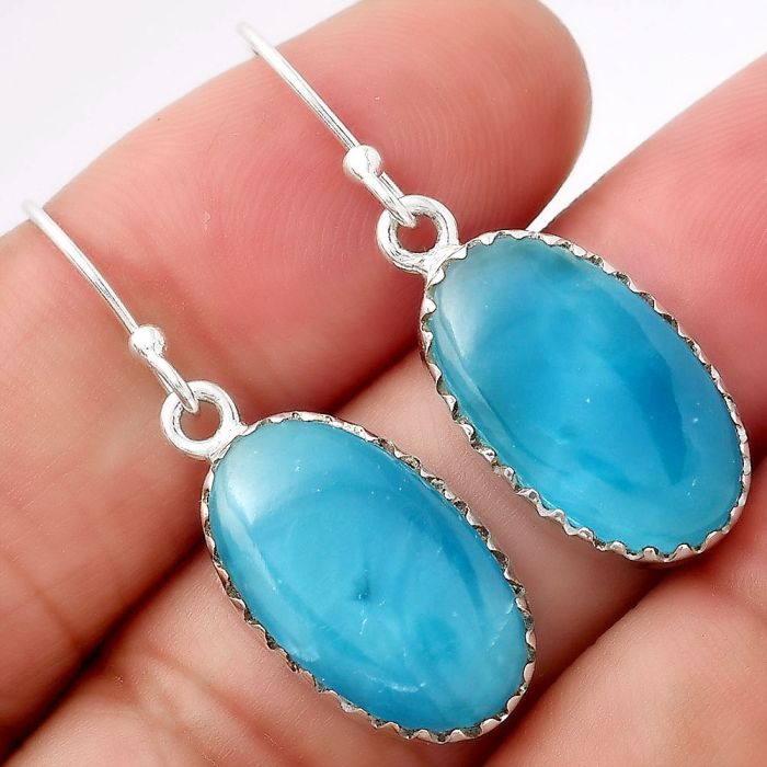 Natural Smithsonite Earrings SDE52747 E-1113, 11x18 mm