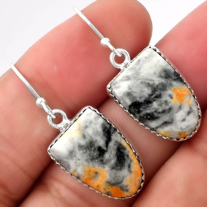 Natural Maligano Jasper - Indonesia Earrings SDE52794 E-1113, 12x17 mm