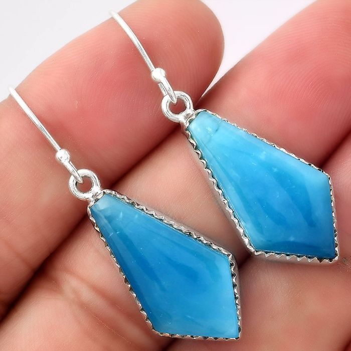 Natural Smithsonite Earrings SDE52806 E-1113, 13x24 mm