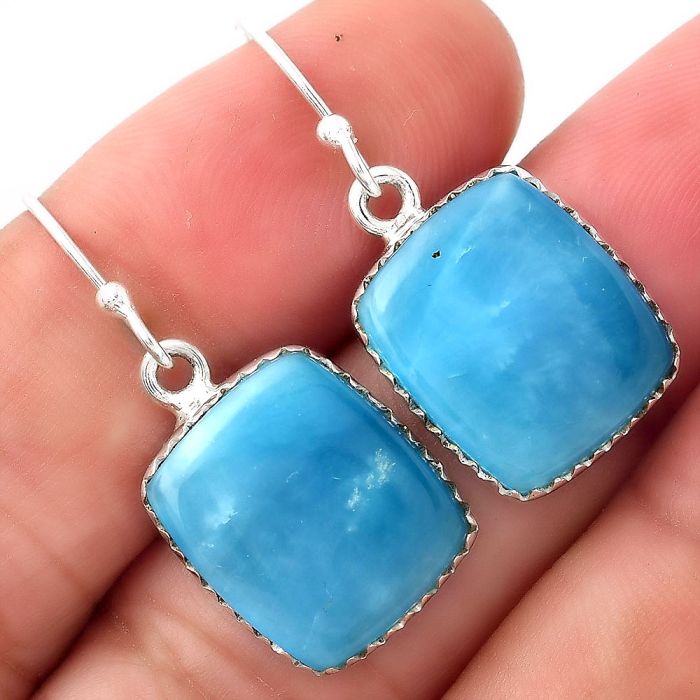 Natural Smithsonite Earrings SDE52821 E-1113, 13x15 mm